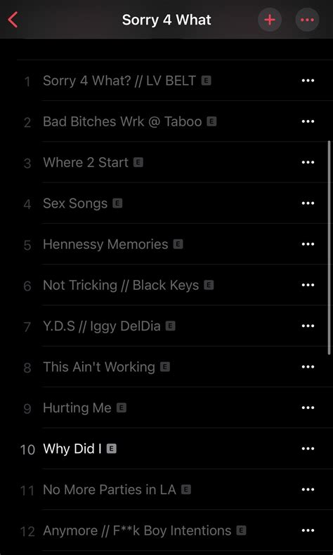 sorry 4 what tracklist